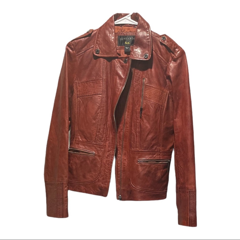 Bernardo Genuine Leather Motorcycle Jacket
